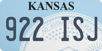KS license plate 922ISJ