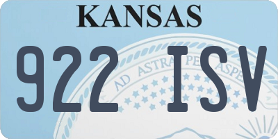 KS license plate 922ISV