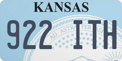 KS license plate 922ITH