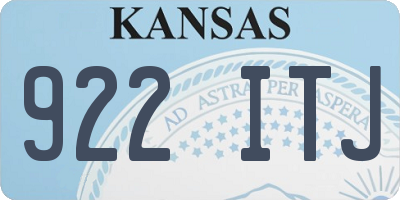 KS license plate 922ITJ
