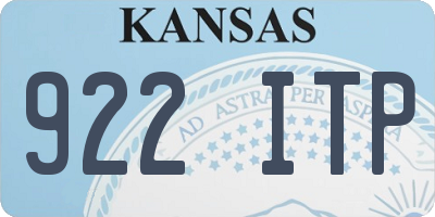 KS license plate 922ITP