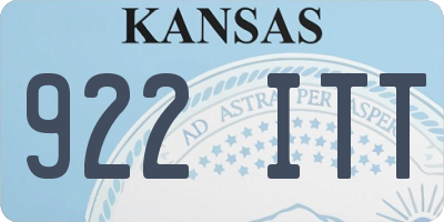 KS license plate 922ITT