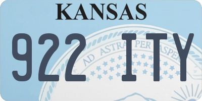 KS license plate 922ITY
