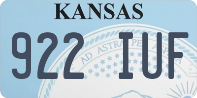 KS license plate 922IUF