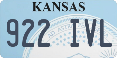 KS license plate 922IVL