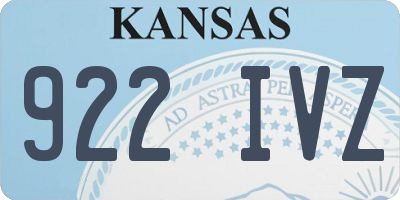 KS license plate 922IVZ