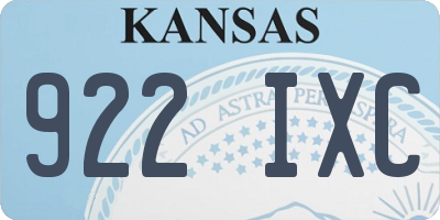 KS license plate 922IXC