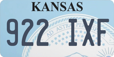 KS license plate 922IXF