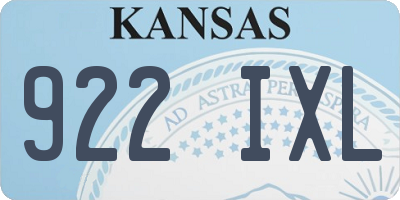 KS license plate 922IXL