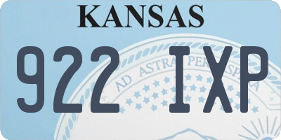KS license plate 922IXP