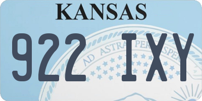 KS license plate 922IXY