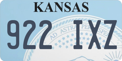 KS license plate 922IXZ