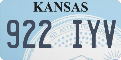 KS license plate 922IYV