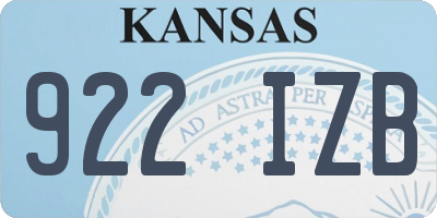 KS license plate 922IZB