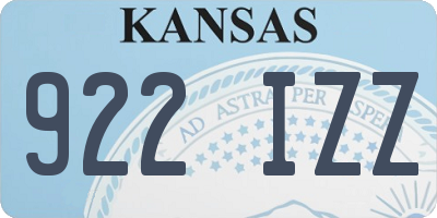 KS license plate 922IZZ