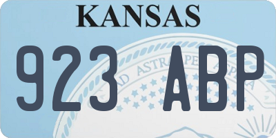 KS license plate 923ABP