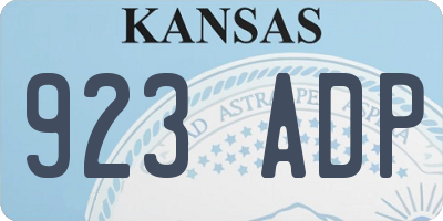 KS license plate 923ADP