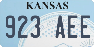 KS license plate 923AEE