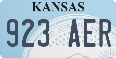 KS license plate 923AER