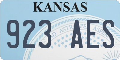 KS license plate 923AES