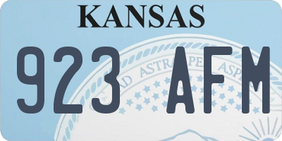 KS license plate 923AFM