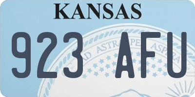 KS license plate 923AFU