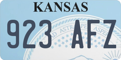 KS license plate 923AFZ