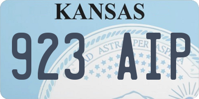 KS license plate 923AIP