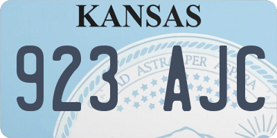 KS license plate 923AJC