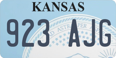 KS license plate 923AJG
