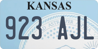 KS license plate 923AJL