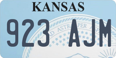 KS license plate 923AJM