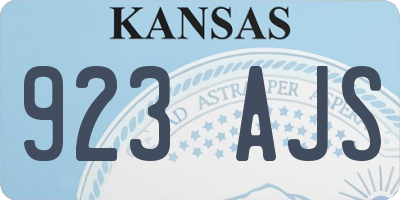 KS license plate 923AJS