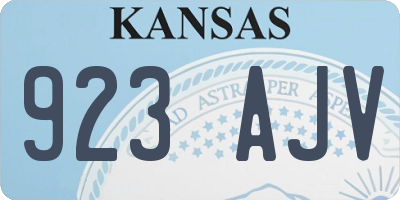 KS license plate 923AJV