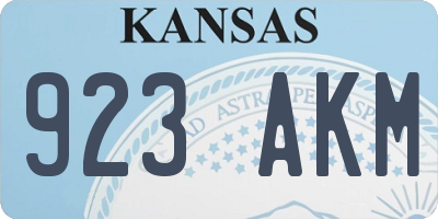 KS license plate 923AKM