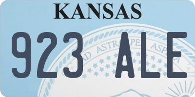 KS license plate 923ALE
