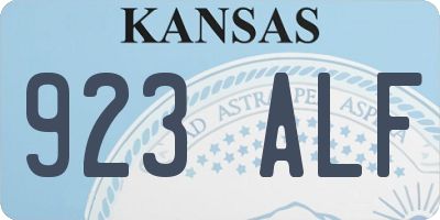 KS license plate 923ALF