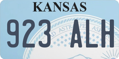 KS license plate 923ALH