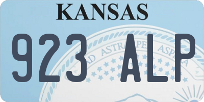 KS license plate 923ALP