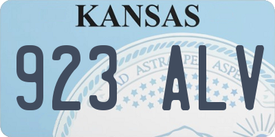 KS license plate 923ALV