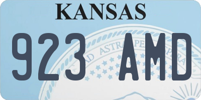 KS license plate 923AMD