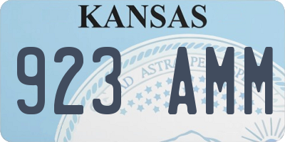 KS license plate 923AMM