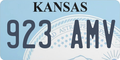 KS license plate 923AMV