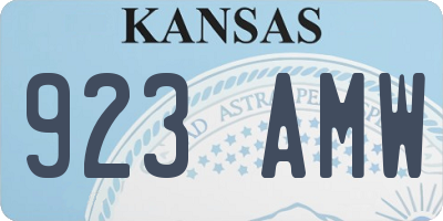 KS license plate 923AMW