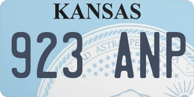 KS license plate 923ANP
