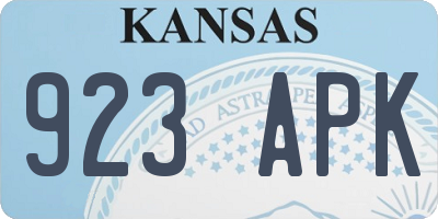 KS license plate 923APK