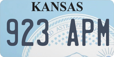 KS license plate 923APM