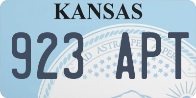 KS license plate 923APT