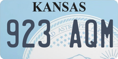 KS license plate 923AQM
