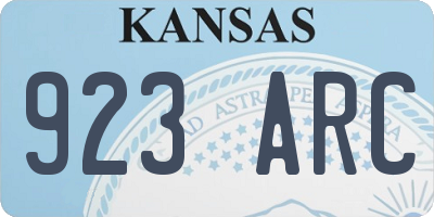 KS license plate 923ARC